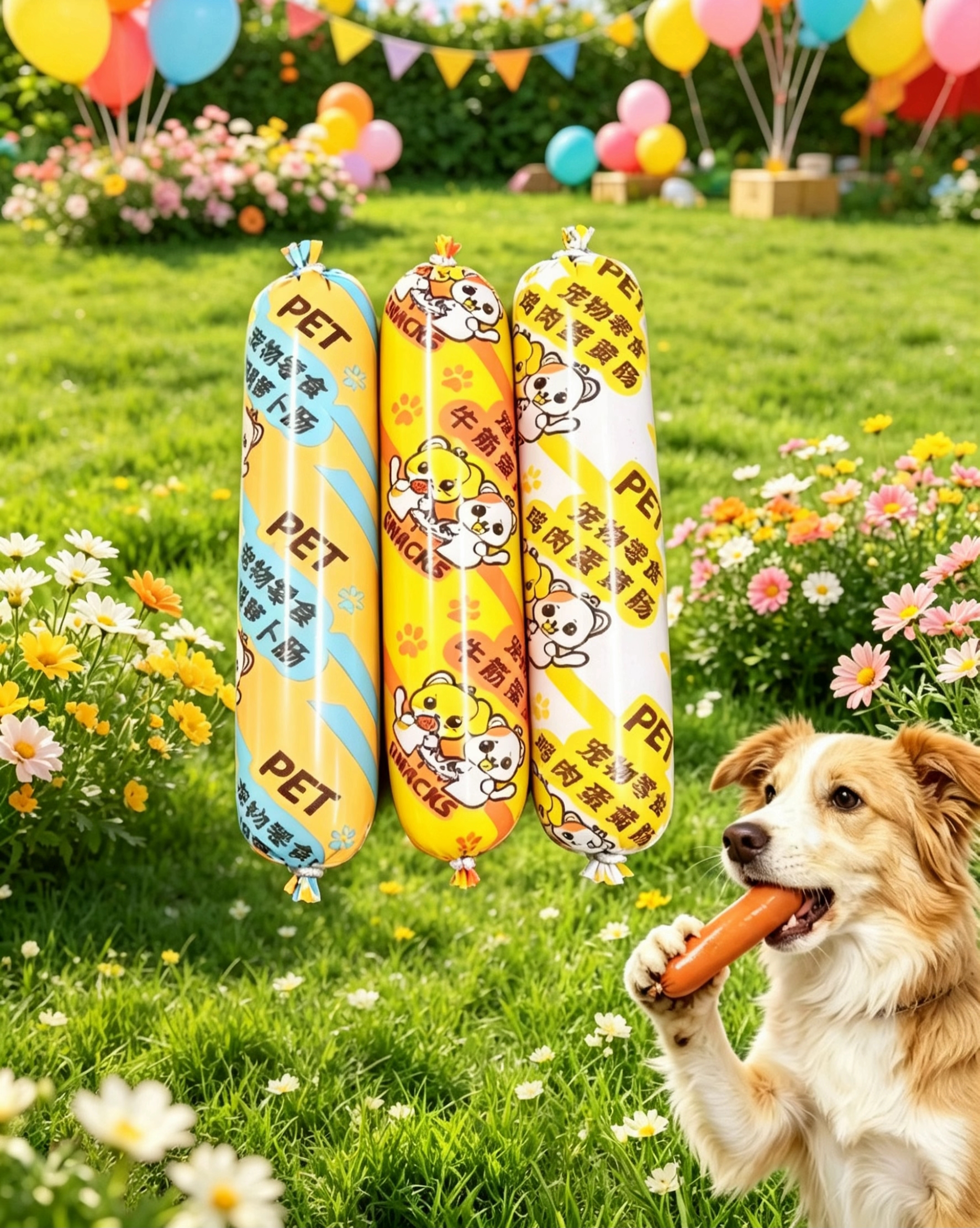 A variety of flavors of pet snacks, dog food, pet food, cat snacks, tooth-cleaning cat grass sticks, teething sticks, chicken-flavored sausages Specification image