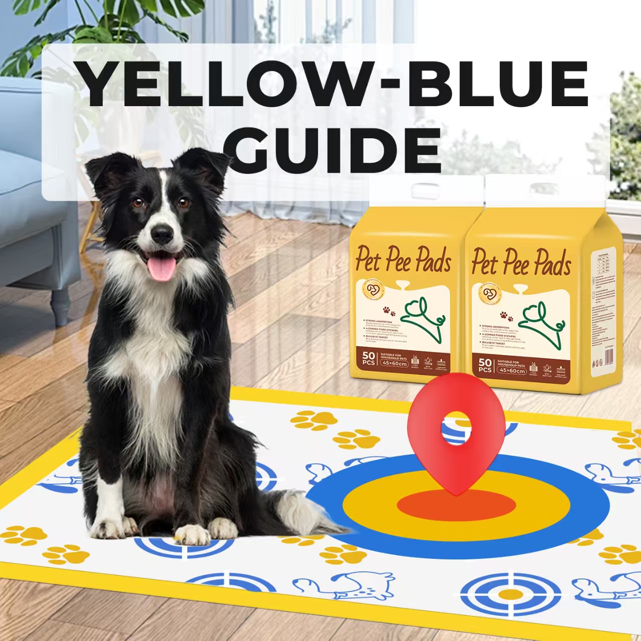 Pet diaper pads, dog paper urine pads, thickened absorbent and deodorizing urine pads for puppies and cats details Picture