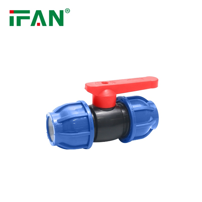 IFAN PP Quick-Connect Ball Valve with Red Long Handle