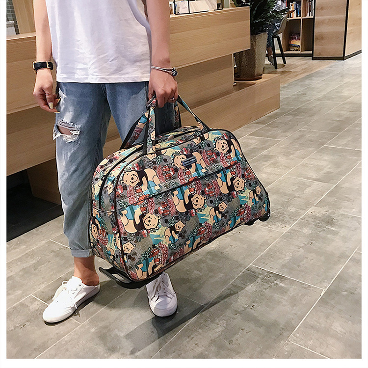 Handle bag, large-capacity carry-on luggage bag, short-distance travel, men's lightweight and foldable boarding bag, women's waterproof roller bag detail image 2