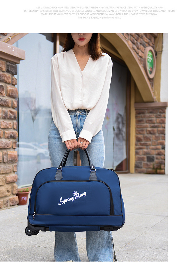 Large-capacity trolley travel bag, short-distance business trip waterproof foldable carry-on suitcase, trolley bag, lightweight carry-on luggage bag detail image 18