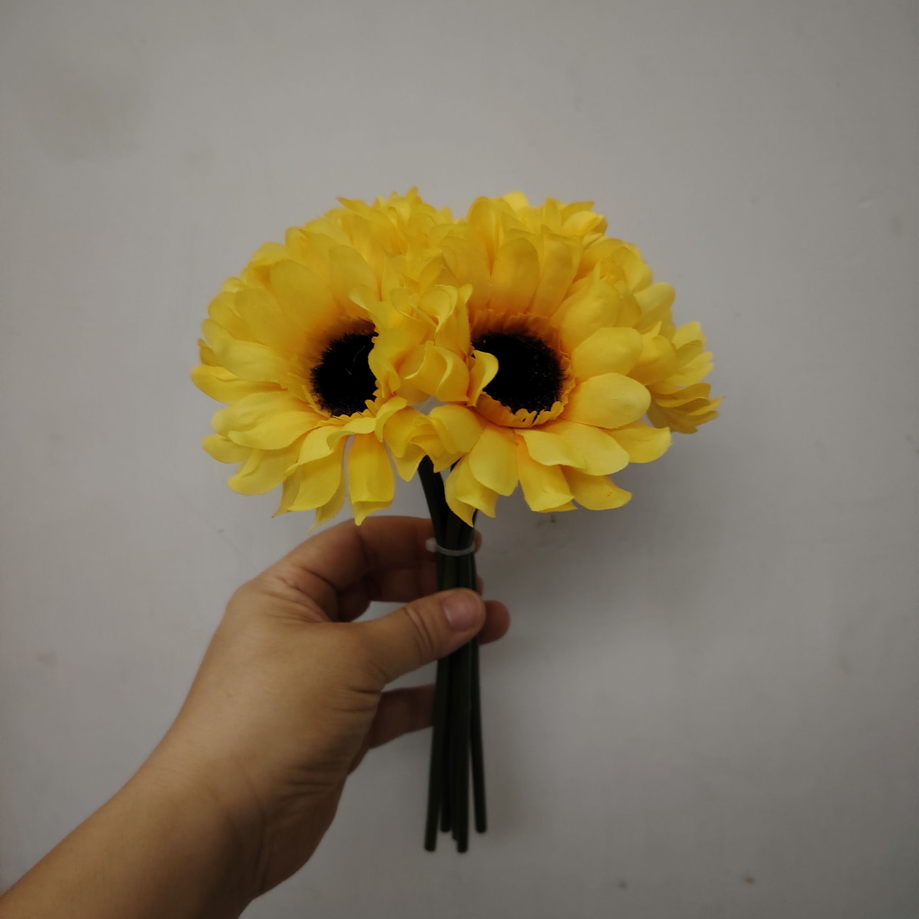 仿真园艺礼盒 钩织百合花泡沫人造花小樱花绢布花头