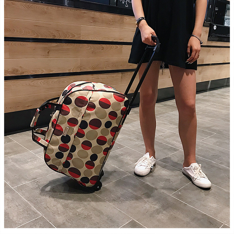 Handle bag, large-capacity carry-on luggage bag, short-distance travel, men's lightweight and foldable boarding bag, women's waterproof roller bag detail image 4