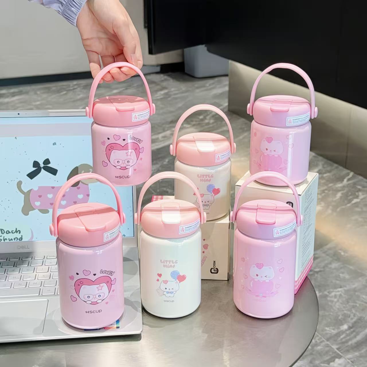 Luomeng Tidi Cat Pink Series 360ML Item Picture