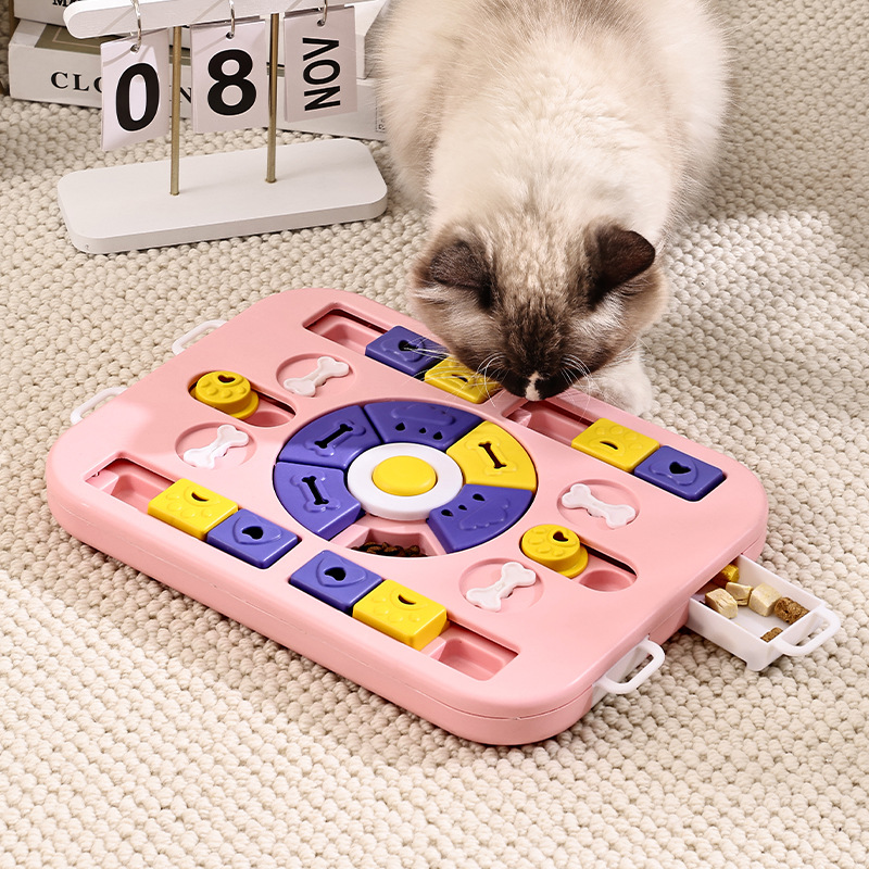 The cross-border best-selling dog toy has been upgraded to a square pet educational feeder, cat toy, cat bowl, dog bowl and pet supplies Specification image