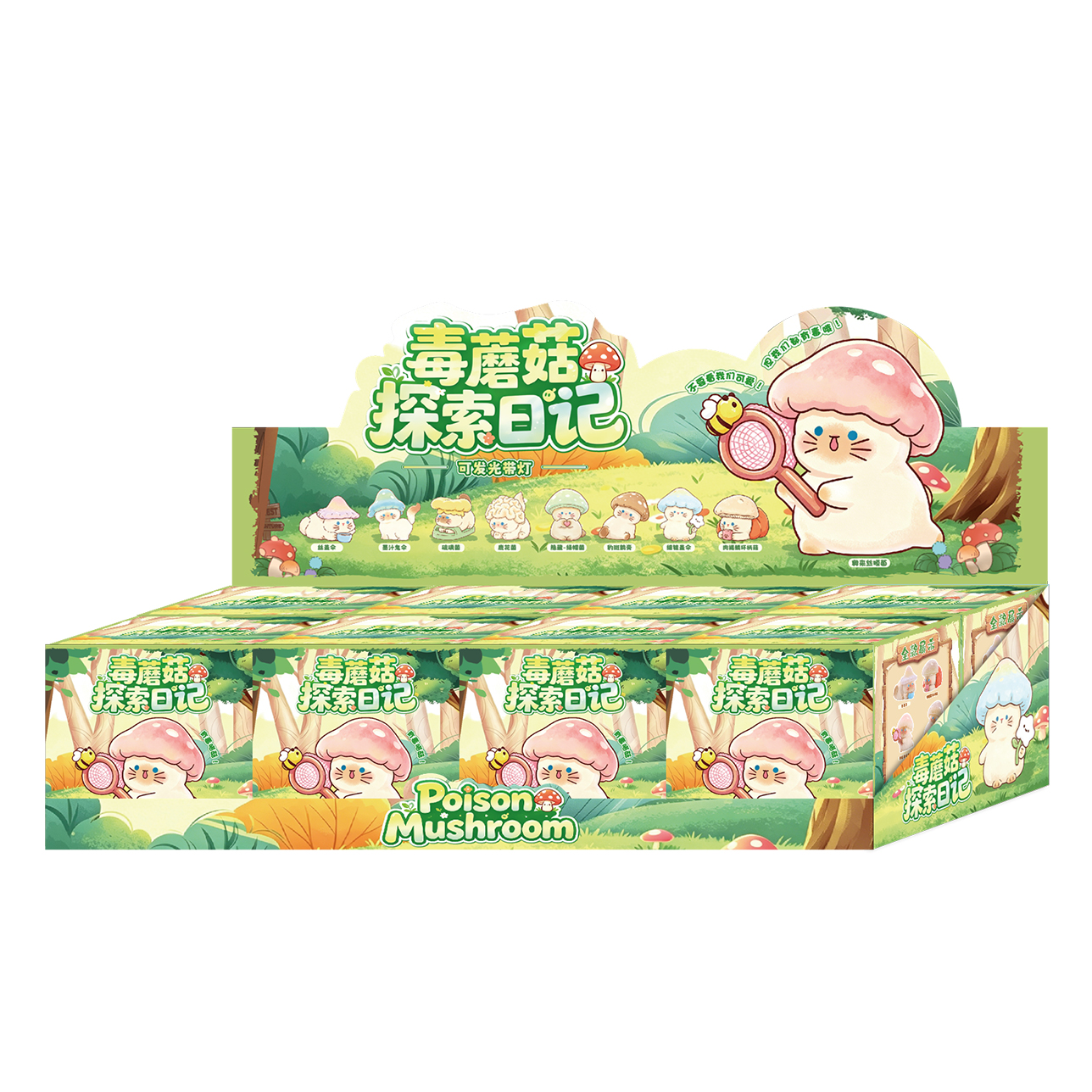Office desktop ornaments, poisonous Mushroom Exploration diary blind box, cartoon collectible figurines, resin handicrafts Item Picture