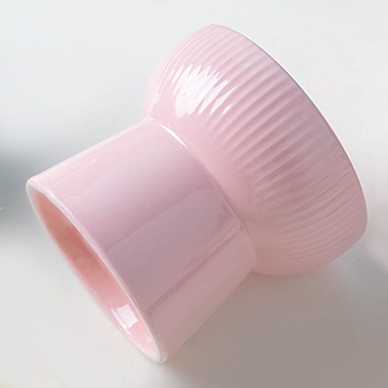 Ceramic cat and dog bowls, cute slanted mouth single bowl, cat basin, neck guard high leg bowl, dog basin, anti-knock cat supplies wholesale details Picture
