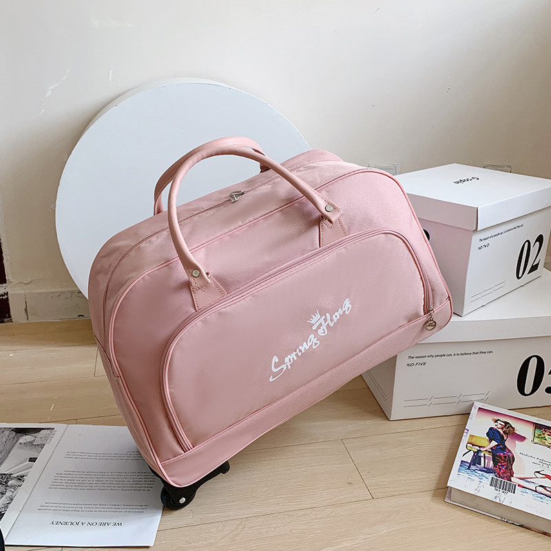 Large-capacity trolley travel bag, short-distance business trip waterproof foldable carry-on suitcase, trolley bag, lightweight carry-on luggage bag details Picture