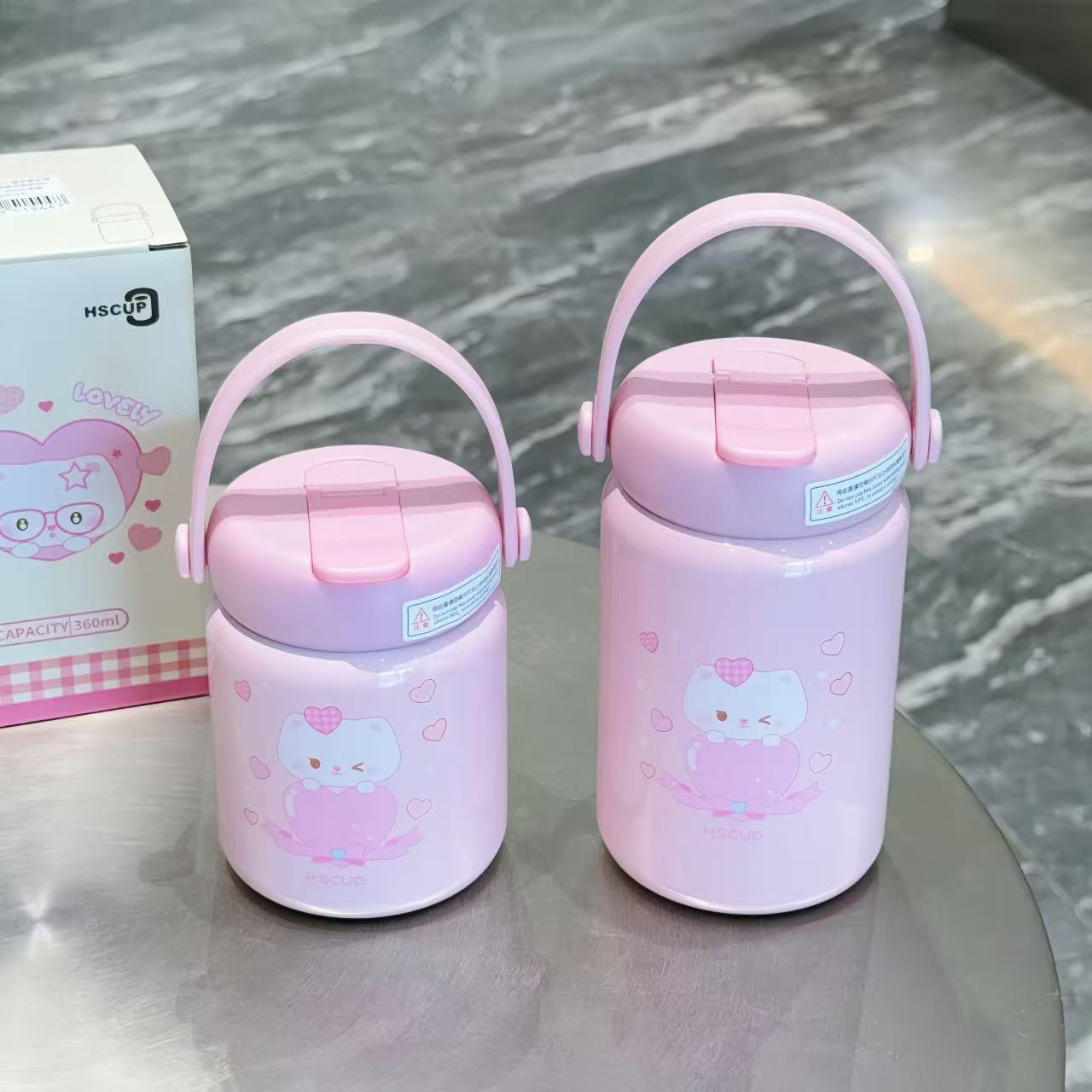 Luomeng Tidi Cat Pink Series 360ML details Picture