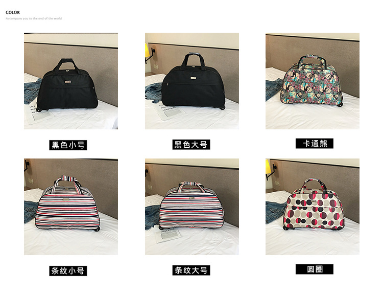 Handle bag, large-capacity carry-on luggage bag, short-distance travel, men's lightweight and foldable boarding bag, women's waterproof roller bag detail image 7