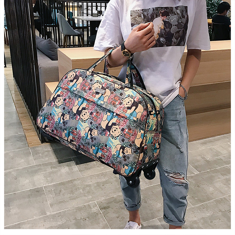 Handle bag, large-capacity carry-on luggage bag, short-distance travel, men's lightweight and foldable boarding bag, women's waterproof roller bag detail image 18