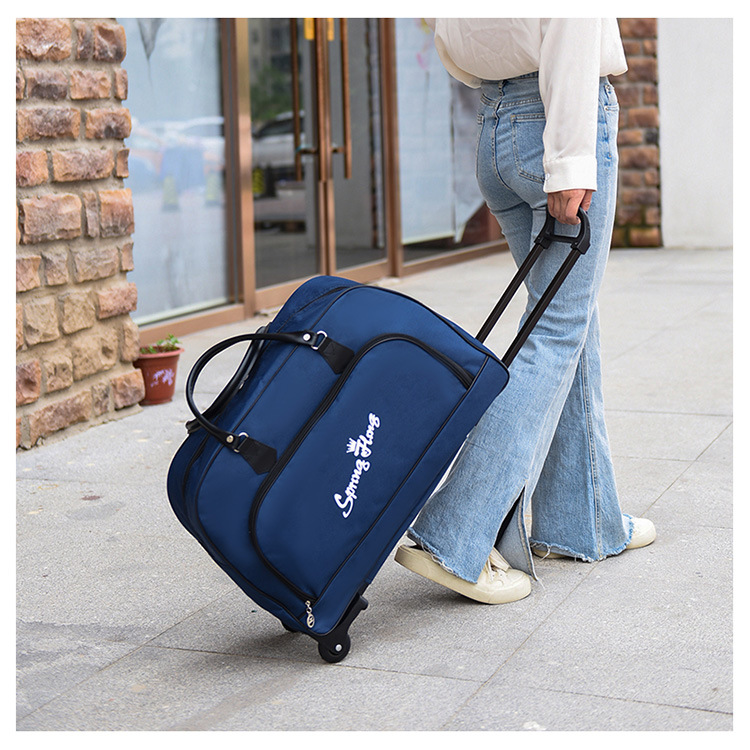 Large-capacity trolley travel bag, short-distance business trip waterproof foldable carry-on suitcase, trolley bag, lightweight carry-on luggage bag detail image 17