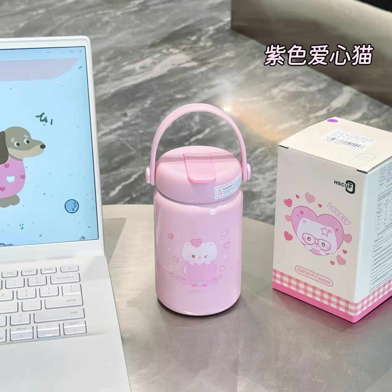 Luomeng Tidi Cat Pink Series 360ML detail image 6