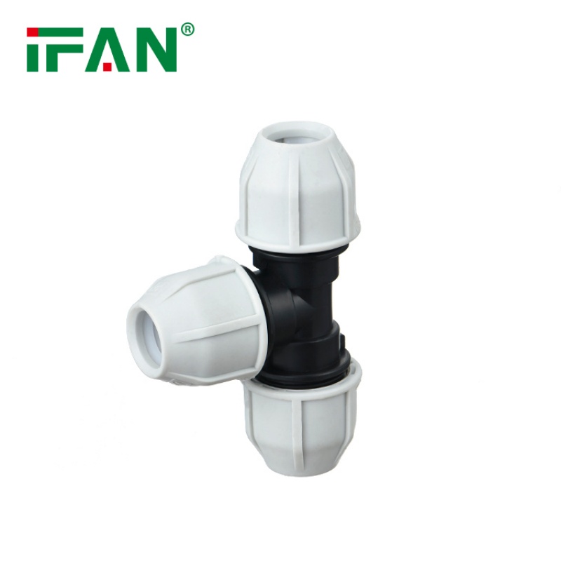 Affordable White IFAN PP Irrigation Quick-Connect Tee details Picture
