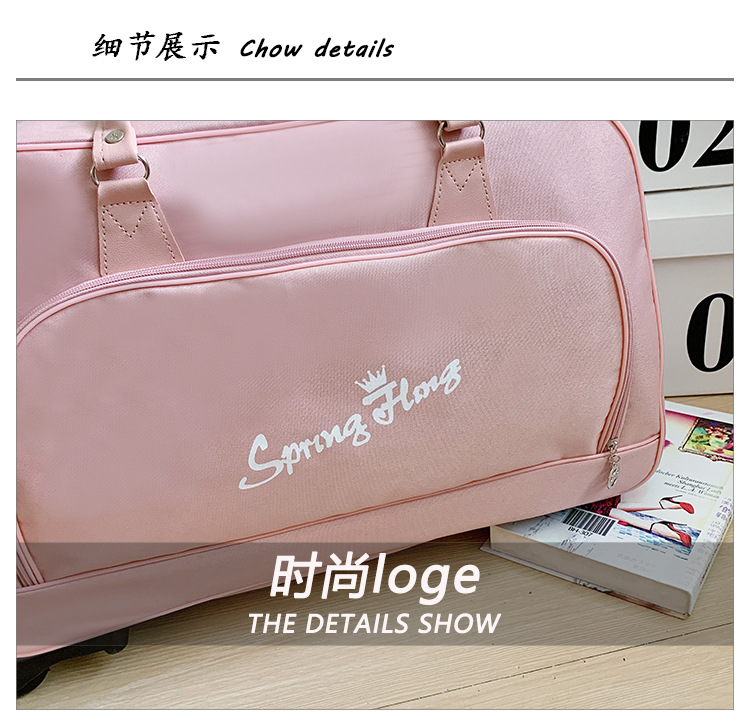 Large-capacity trolley travel bag, short-distance business trip waterproof foldable carry-on suitcase, trolley bag, lightweight carry-on luggage bag detail image 4