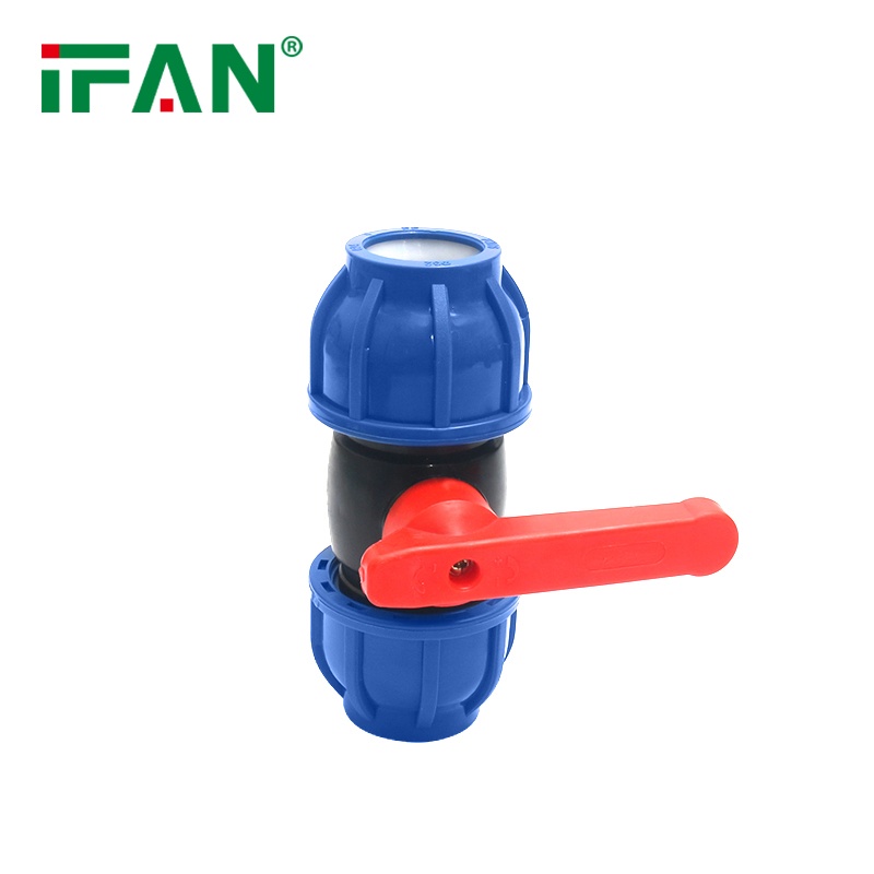 IFAN PP Quick-Connect Ball Valve with Red Long Handle Specification image