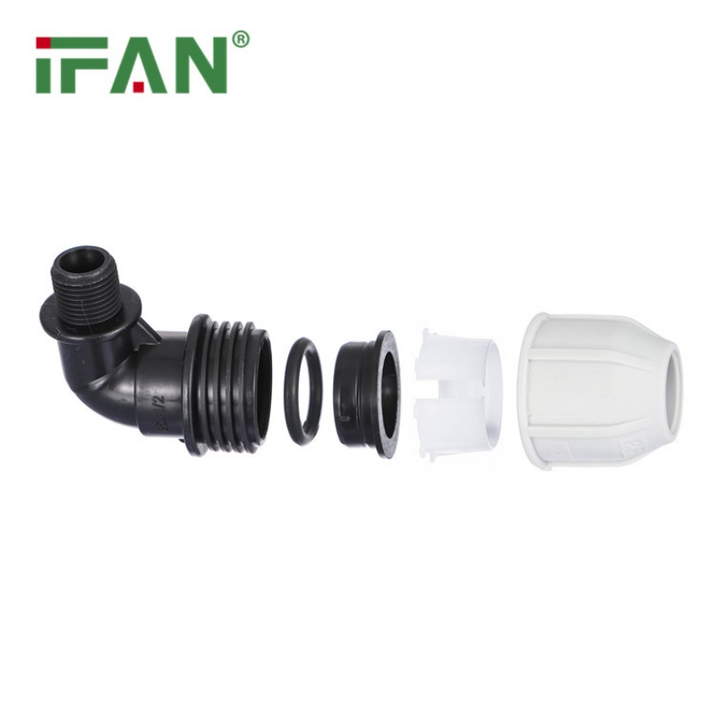 Customizable OEM IFAN PP Quick-Connect Male Thread Elbow Item Picture