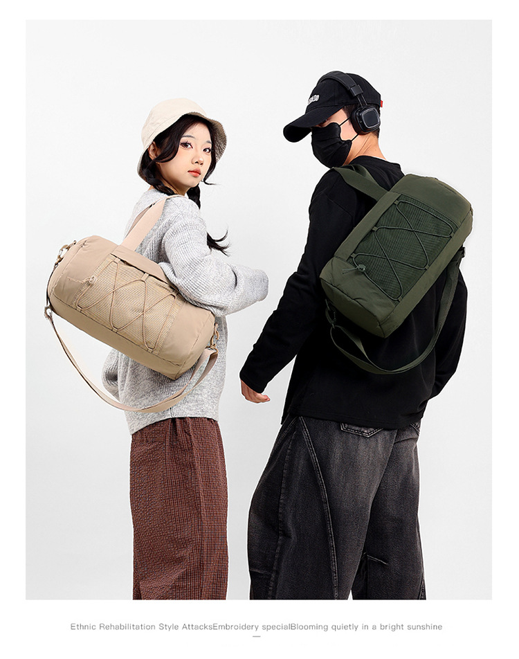 Fashionable sports and fitness bag with dry and wet separation, multi-functional luggage storage bag, hand-held crossbody carry-on travel bag, fitness bag detail image 16