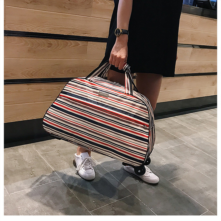 Handle bag, large-capacity carry-on luggage bag, short-distance travel, men's lightweight and foldable boarding bag, women's waterproof roller bag detail image 3