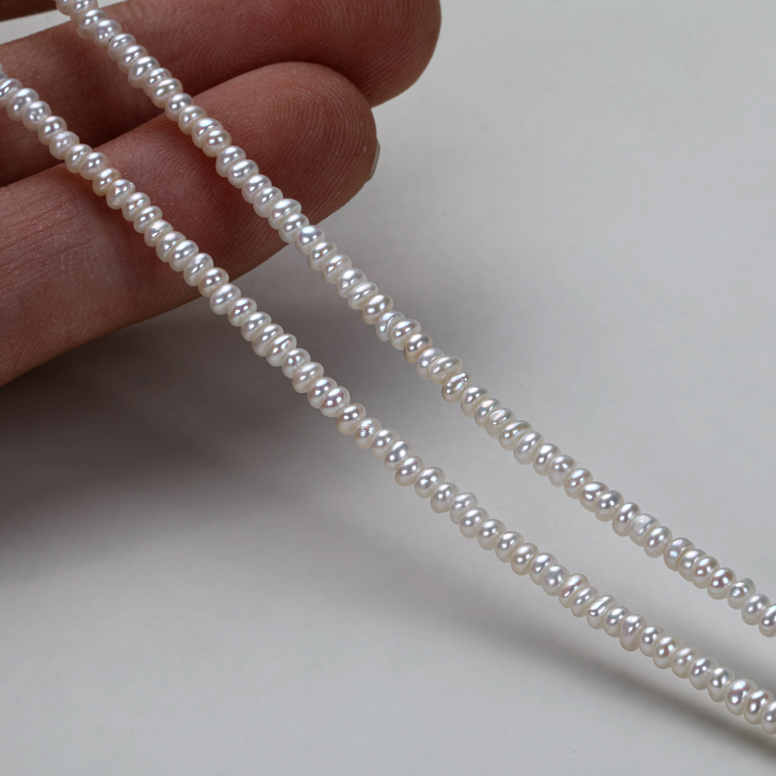 2026 New style natural freshwater flat abacus plate pearl loose beads diy handcrafted bead material semi-finished necklace details Picture