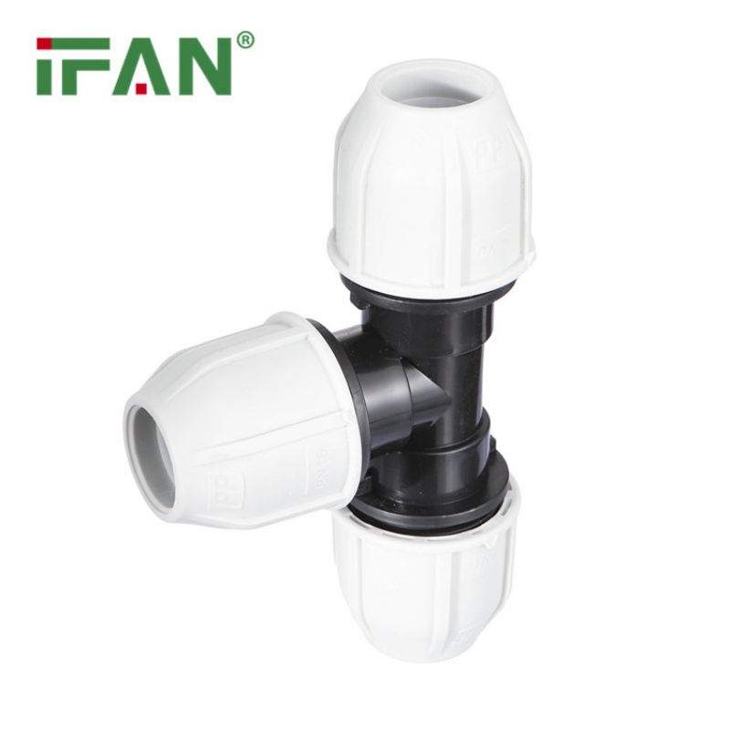 Affordable White IFAN PP Irrigation Quick-Connect Tee Item Picture