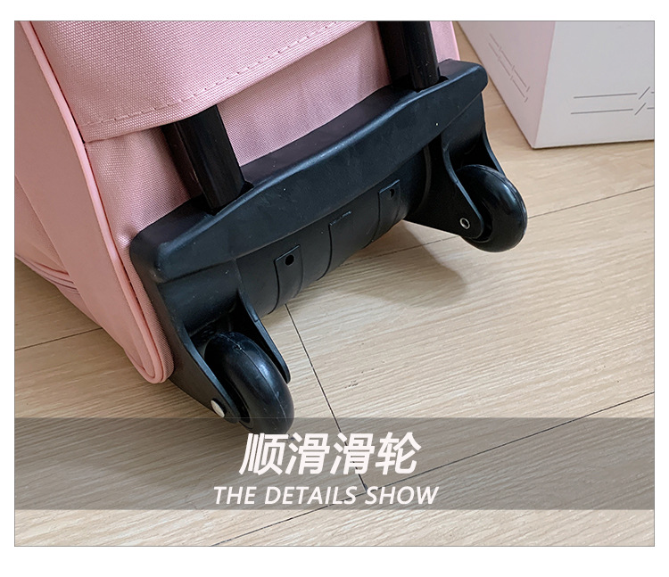 Large-capacity trolley travel bag, short-distance business trip waterproof foldable carry-on suitcase, trolley bag, lightweight carry-on luggage bag detail image 12