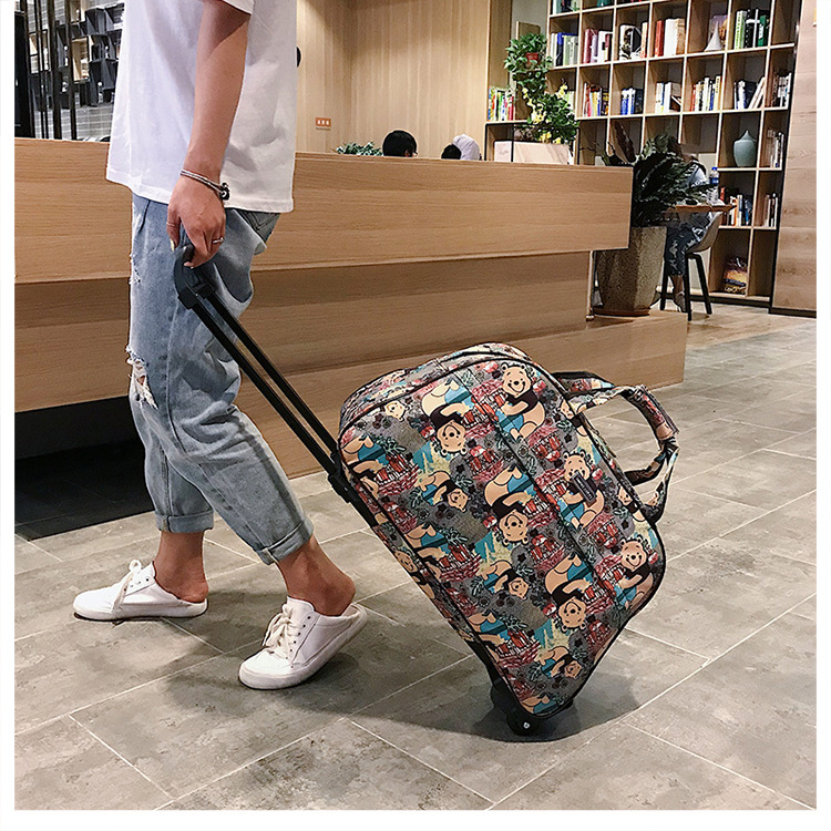 Handle bag, large-capacity carry-on luggage bag, short-distance travel, men's lightweight and foldable boarding bag, women's waterproof roller bag detail image 19