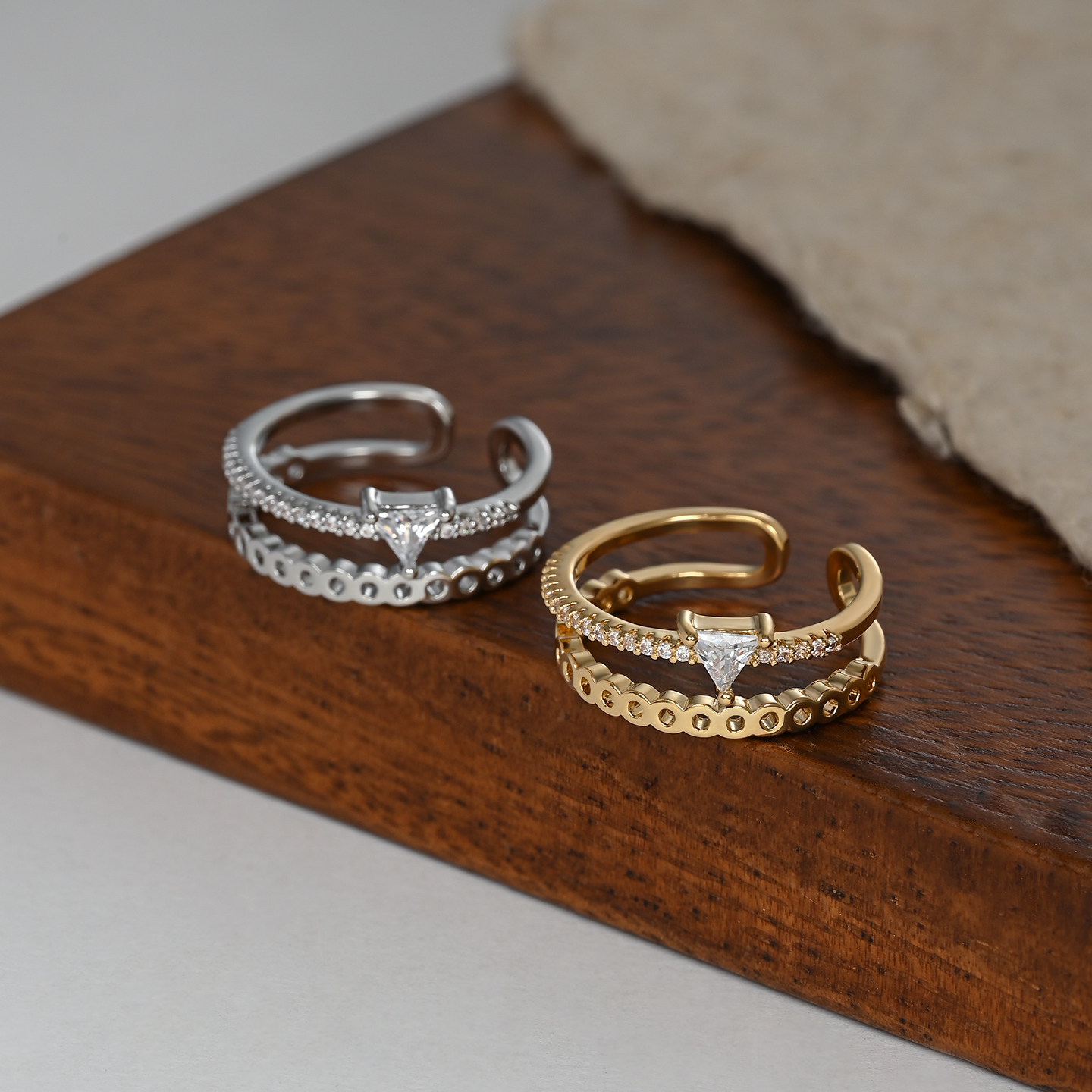 A new double-layer hollowed-out high-end opening design everyday versatile ring for summer 2026