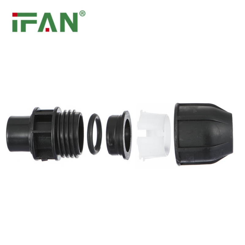 Black IFAN PP Quick-Connect Female Threaded Straight Connect details Picture