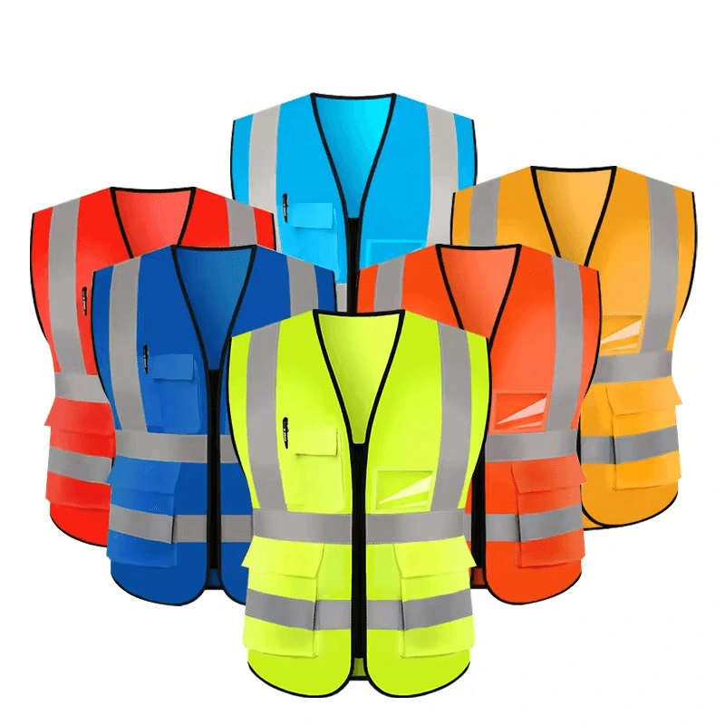 Reflective safety vests, management protective reflective vests, leadership multi-pocket construction site construction yellow vests, traffic safety suits, reflective vests, construction site vests, multi-pocket traffic safety protection, garden and sanitation construction site reflective vests detail image 10