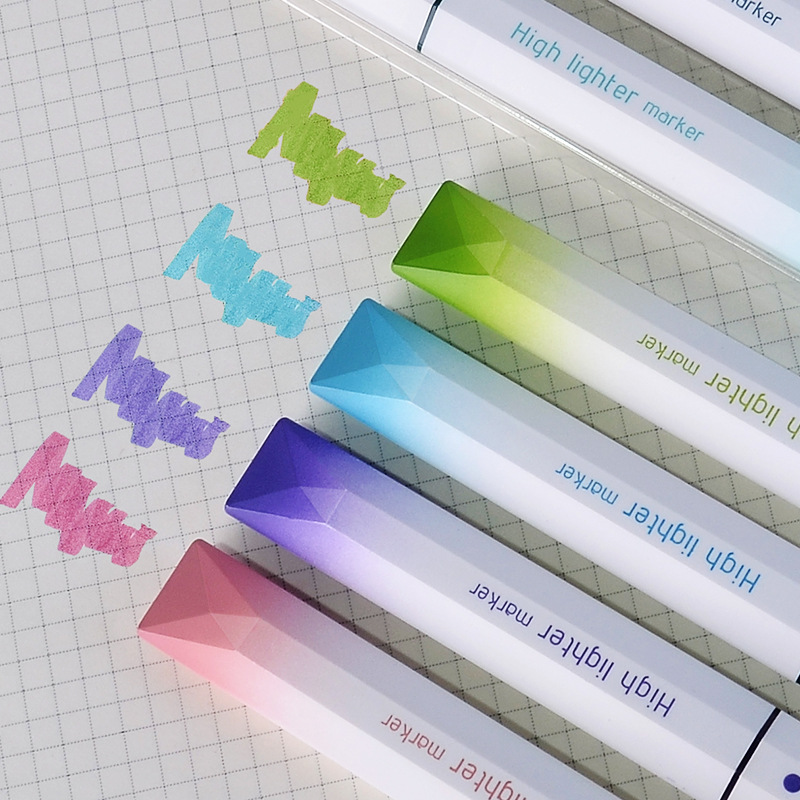 Gradient color highlighters, high appearance level color key marking, student marker pens, eye-protecting color, large capacity wholesale Application Scenario