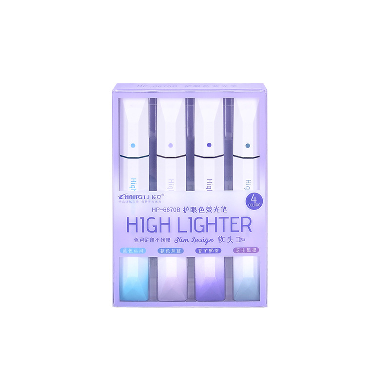 Gradient color highlighters, high appearance level color key marking, student marker pens, eye-protecting color, large capacity wholesale Item Picture
