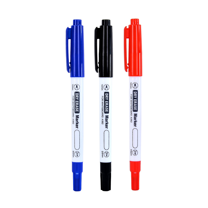Double-headed marker pen A562, fine pen tip, waterproof, quick-drying marker pen, classic three-color drawing pen for art painting and doodle Item Picture