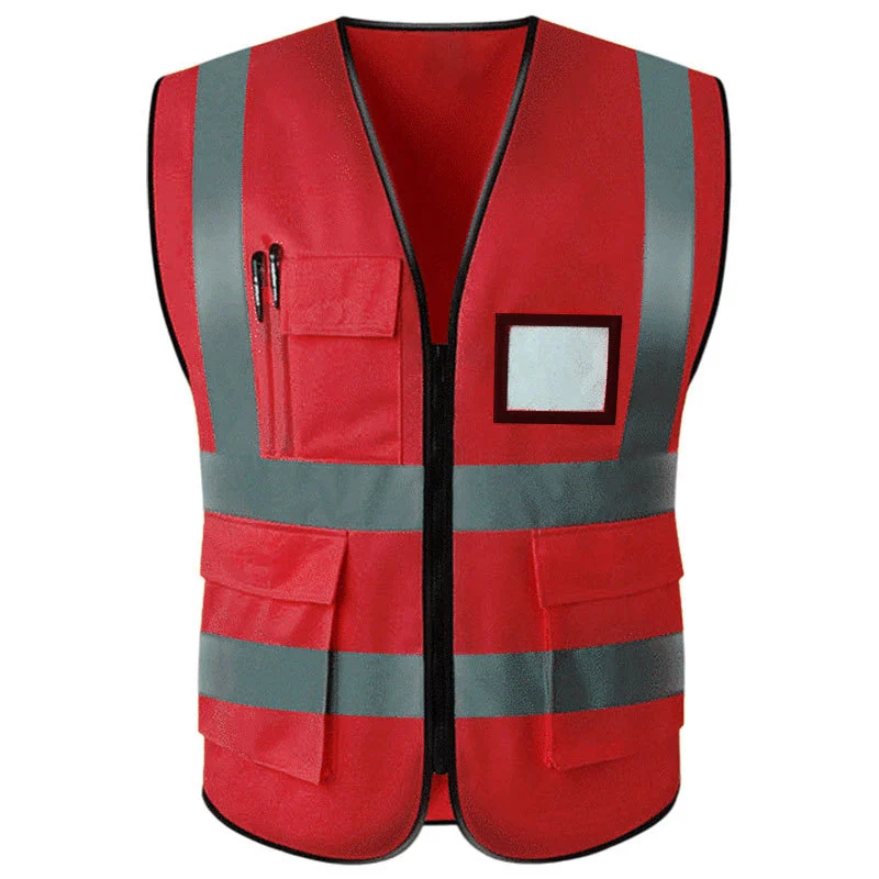 Reflective safety vests, management protective reflective vests, leadership multi-pocket construction site construction yellow vests, traffic safety suits, reflective vests, construction site vests, multi-pocket traffic safety protection, garden and sanitation construction site reflective vests detail image 9