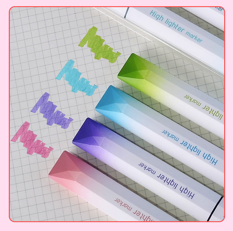 Gradient color highlighter HP-6670, high appearance level color key point marking, student marker pen, eye-protecting color, large capacity wholesale pic 11
