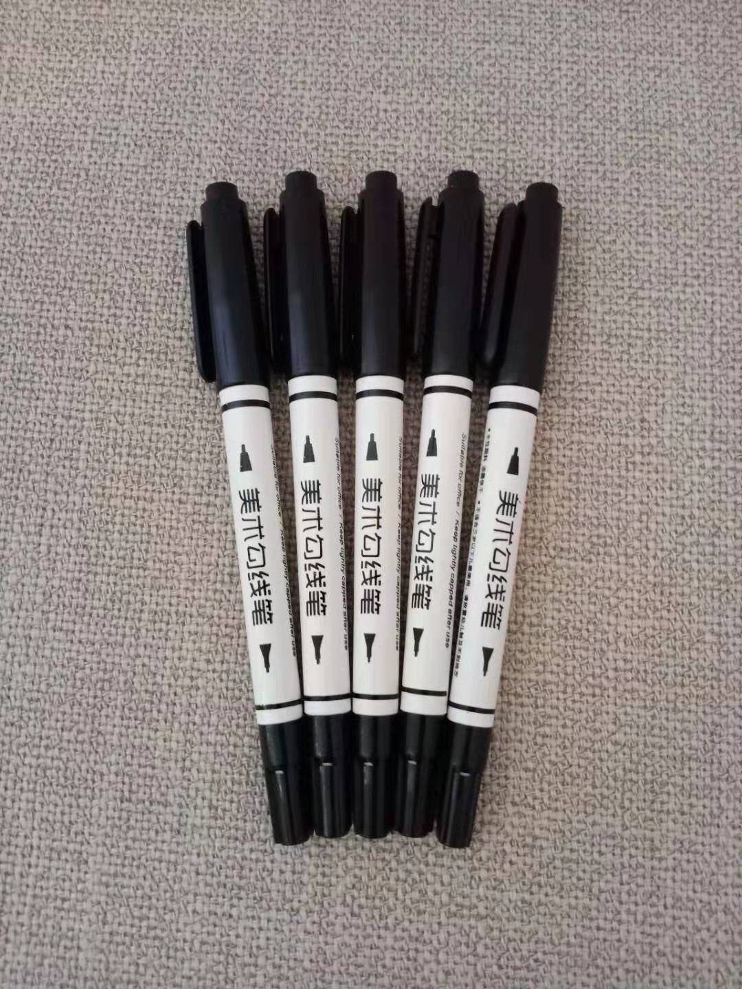 قطعة من طراز A220 من طراز A220 من طراز A220 رسم لوحة بالألوان بقلم أسود أحمر اللون مخصص للخط الخطي المائي ذي الرأسين pic 6