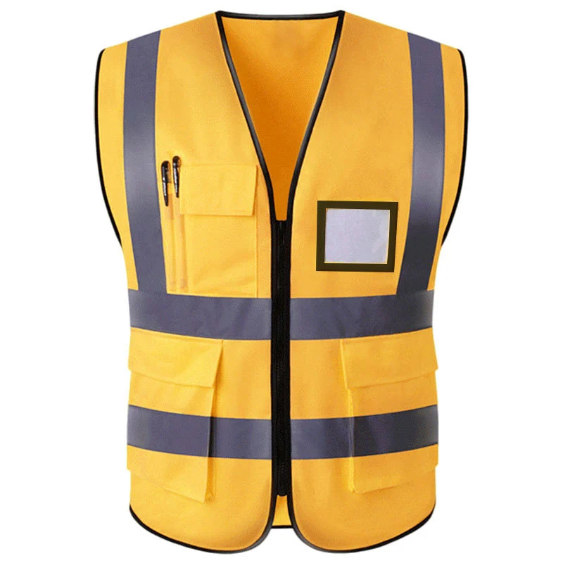 Reflective safety vests, management protective reflective vests, leadership multi-pocket construction site construction yellow vests, traffic safety suits, reflective vests, construction site vests, multi-pocket traffic safety protection, garden and sanitation construction site reflective vests detail image 5
