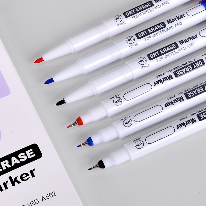 Double-headed marker pen A562, fine pen tip, waterproof, quick-drying marker pen, classic three-color drawing pen for art painting and doodle Specification image