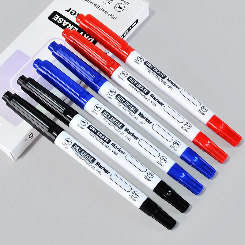 Double-headed marker pen A562, fine pen tip, waterproof, quick-drying marker pen, classic three-color drawing pen for art painting and doodle details Picture