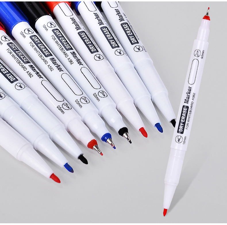 Double-headed marker pen A562, fine pen tip, waterproof, quick-drying marker pen, classic three-color drawing pen for art painting and doodle pic 8