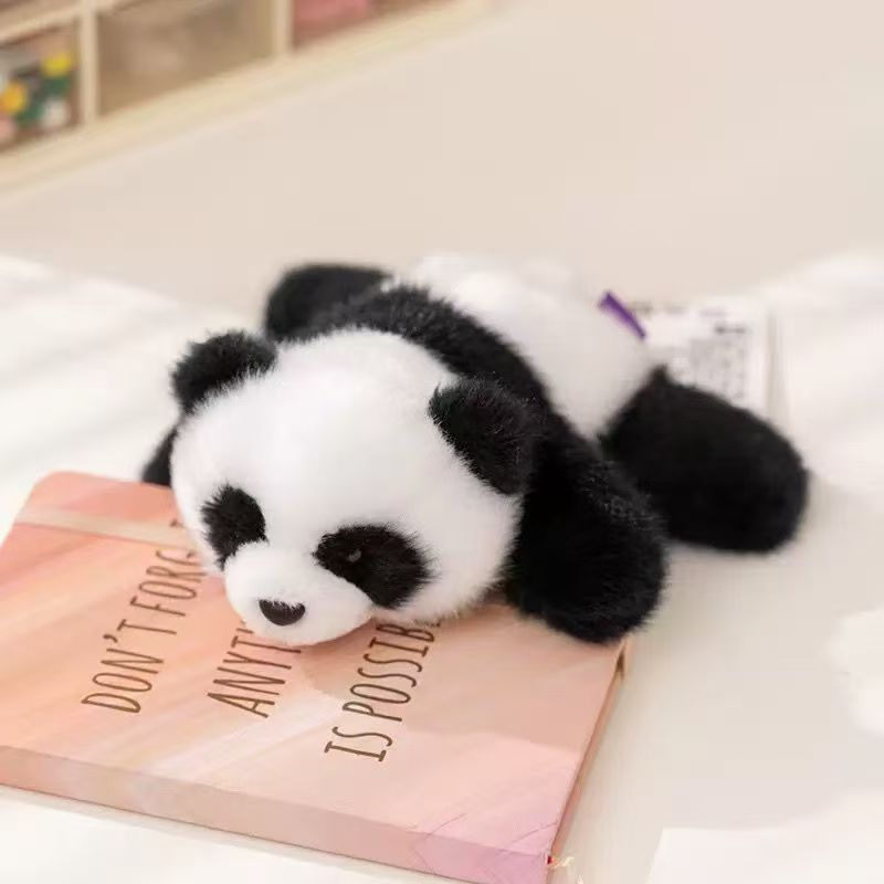 Very precious, soft and fragrant, panda magnetic fridge magnet, plush doll, toy table companion doll, cute and fun, ideal for gifting, magnetic plush doll, switch decoration, home cute wall-mounted style