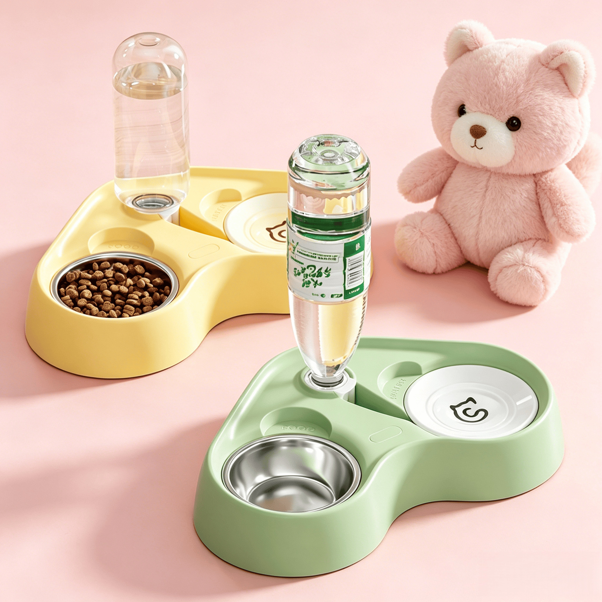 Large-capacity pet automatic feeder, stainless steel bowl, moisture-proof mouth, cat bowl, dog bowl, pet supplies manufacturer wholesale Specification image