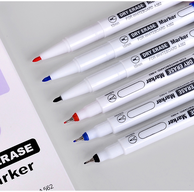 Double-headed marker pen A562, fine pen tip, waterproof, quick-drying marker pen, classic three-color drawing pen for art painting and doodle pic 7