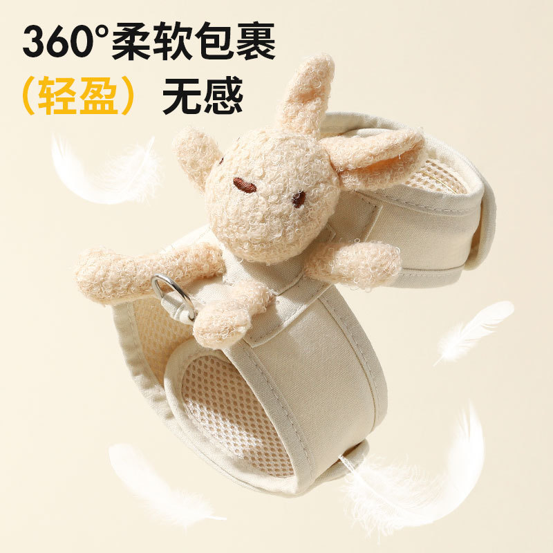 Cross-border dog chest harness leash, cute plush rabbit vest style outdoor Corgi dog walking collar Specification image