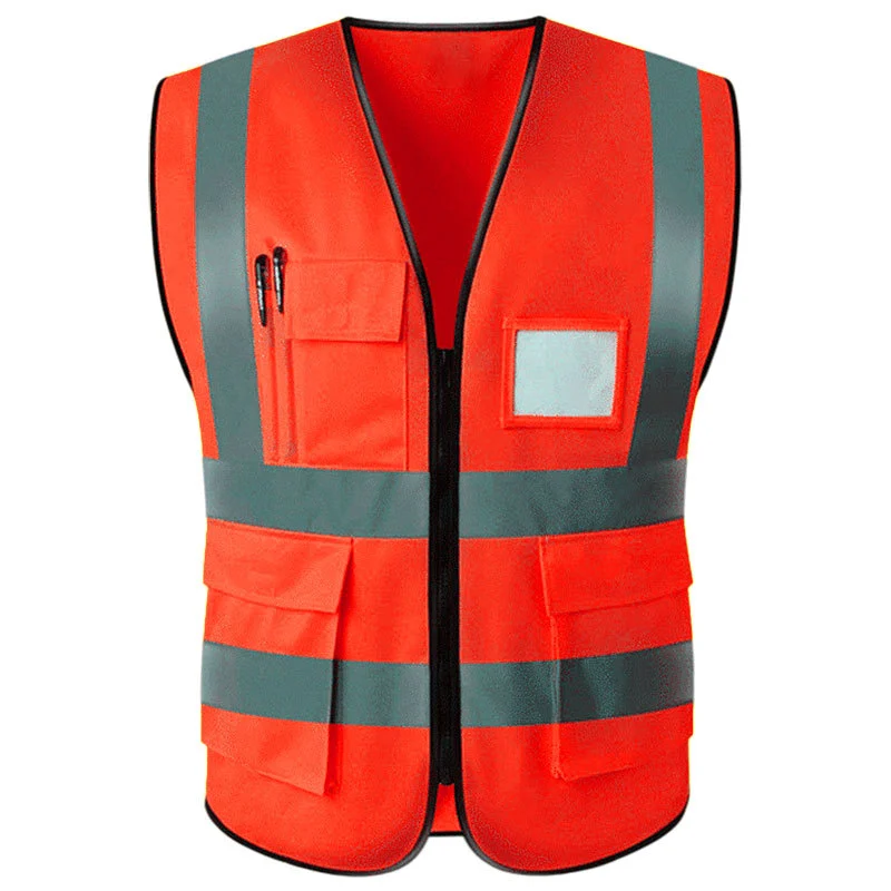 Reflective safety vests, management protective reflective vests, leadership multi-pocket construction site construction yellow vests, traffic safety suits, reflective vests, construction site vests, multi-pocket traffic safety protection, garden and sanitation construction site reflective vests detail image 8