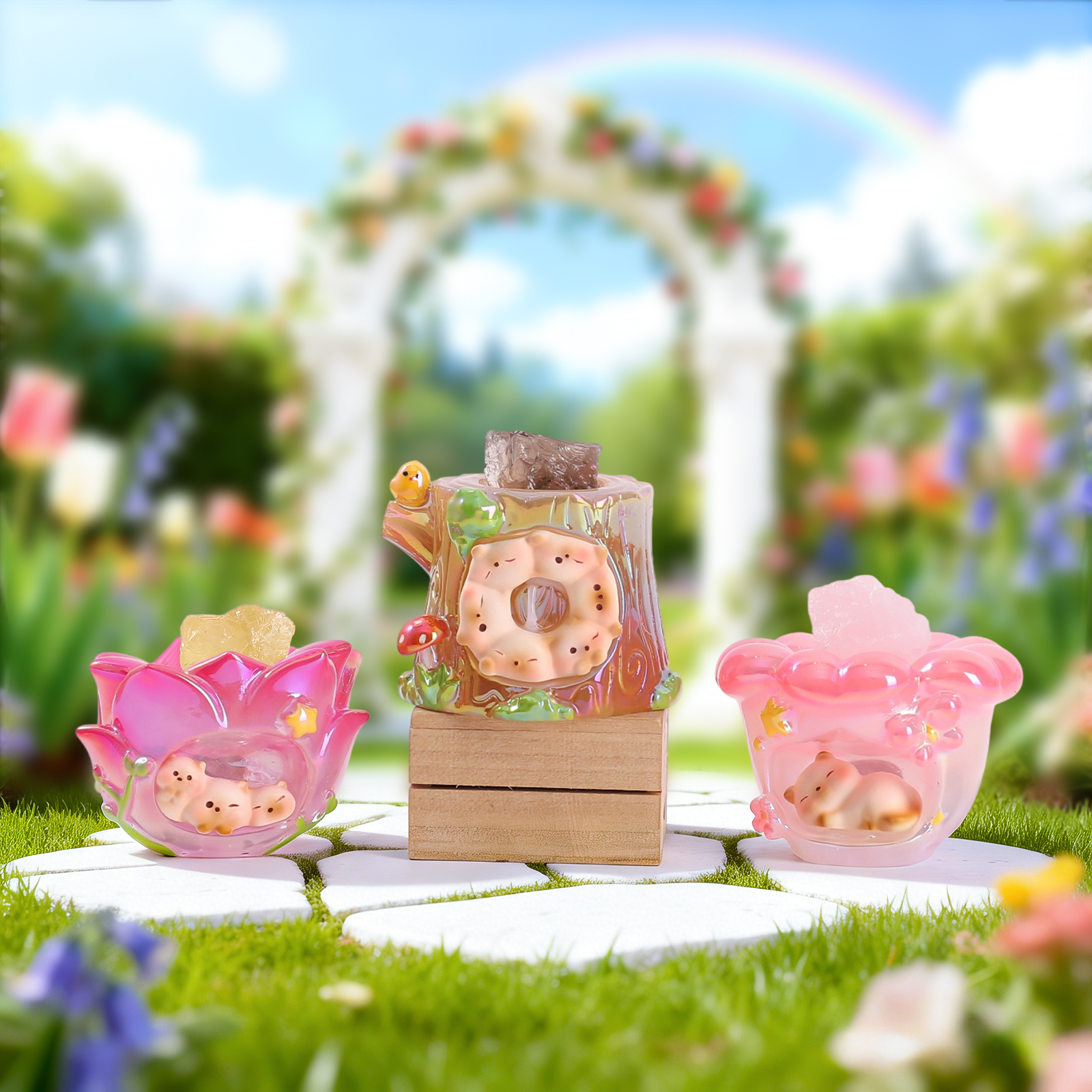 Creative desktop ornaments, blooming flowers into dreams, energy crystal blind boxes, trendy and popular collectible figurines, birthday gifts Specification image