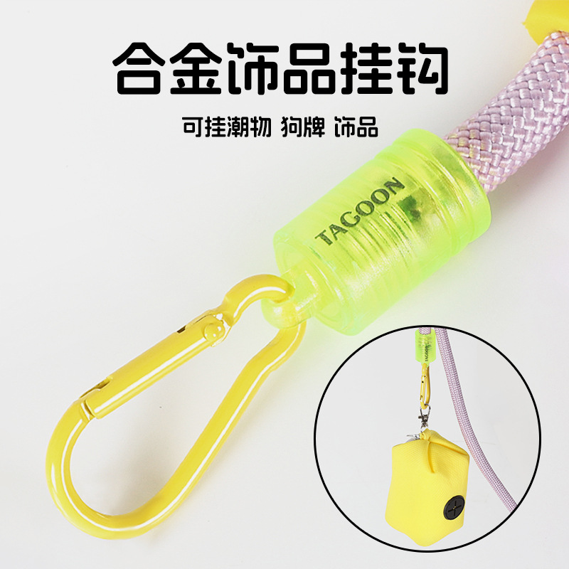 The cross-border dog leash can be carried diagonally with a cloud foam handle and a color-matched P leash for puppies when they go out Specification image