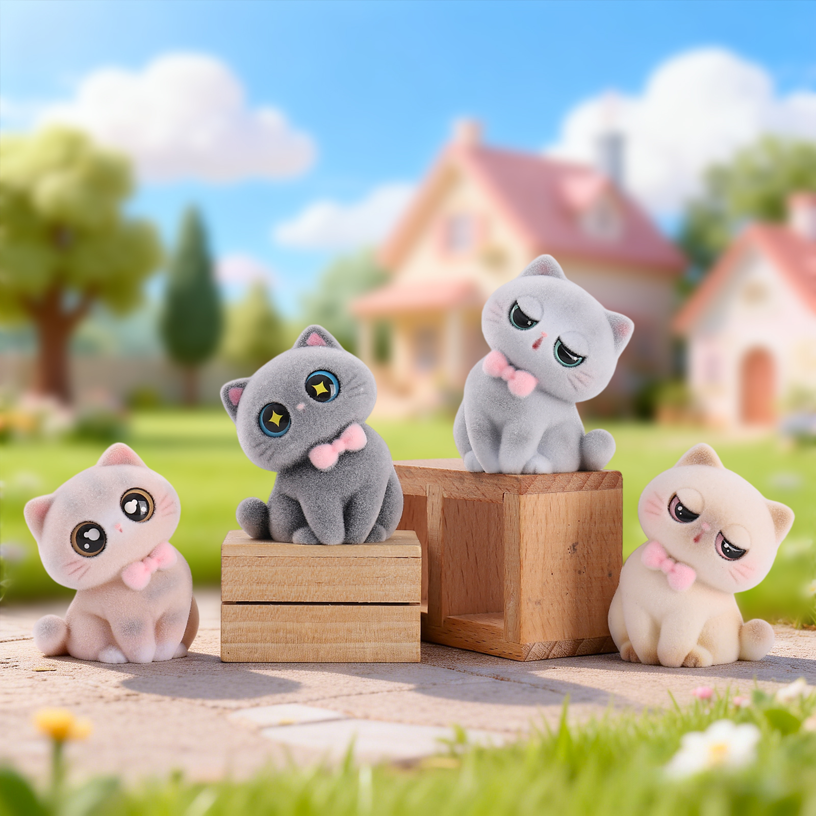 "Cat Style in a Hundred Forms of Desktop Ornaments - Plush blind box, Cute Cat Personalized design Desktop ornaments, Healing male handicrafts Collection Gift. details Picture
