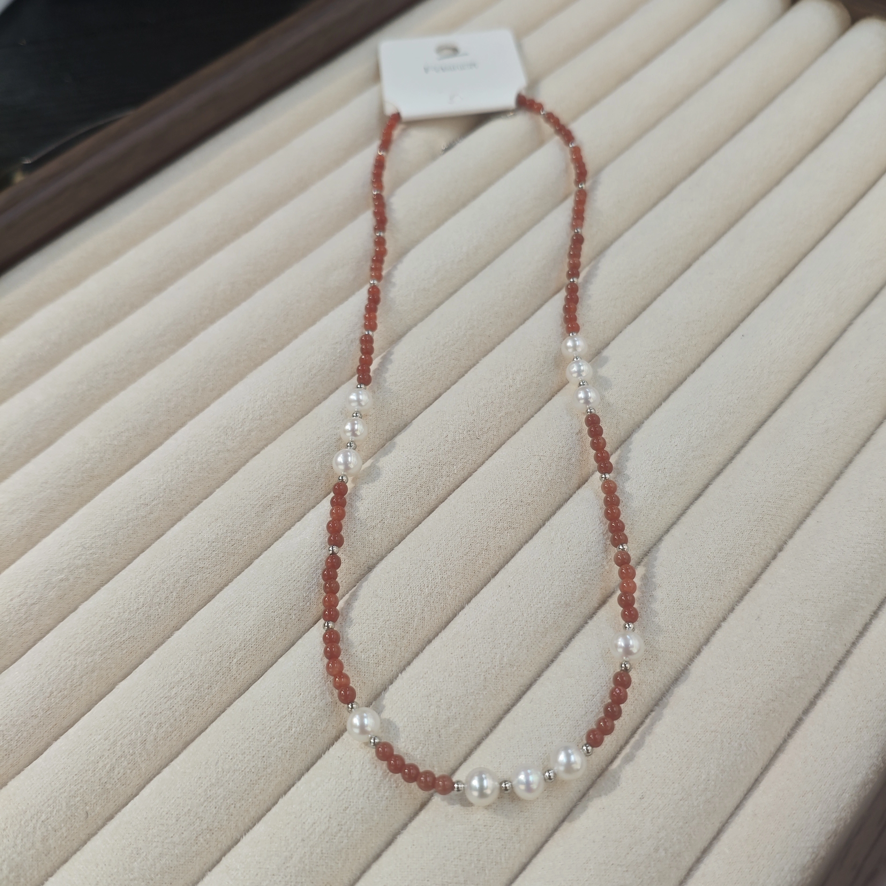 Influential new accessory, elegant and refined S925 Silver South Red Natural Pearl Necklace detail image 4