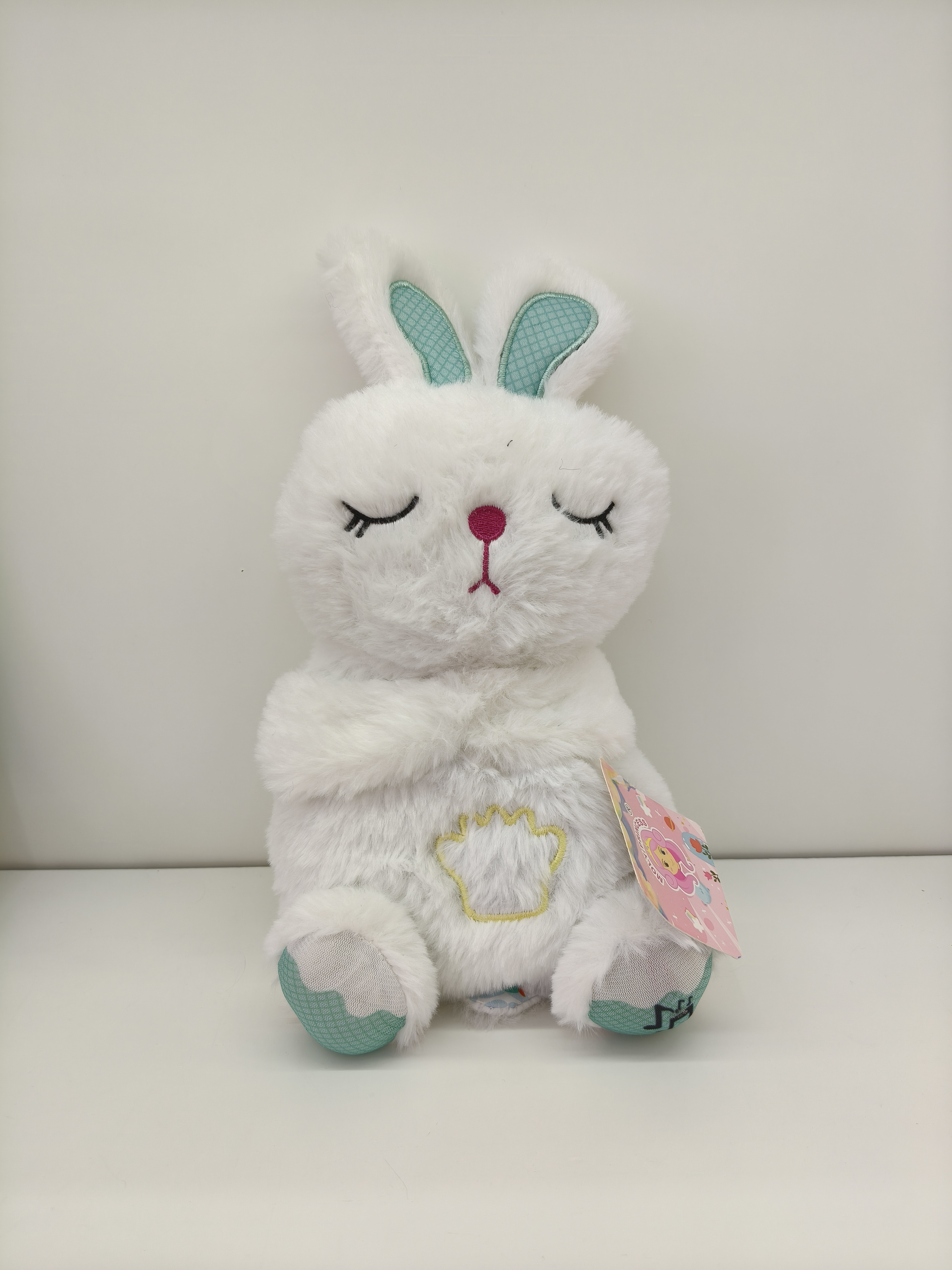 Breathing Series pink, white and blue Breathing Rabbit four-speed movement companion and soothing toys Specification image